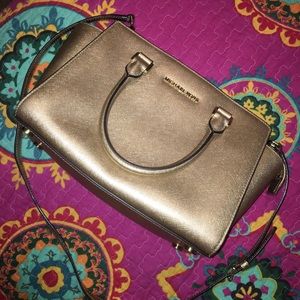 Gold Michael Kors Purse